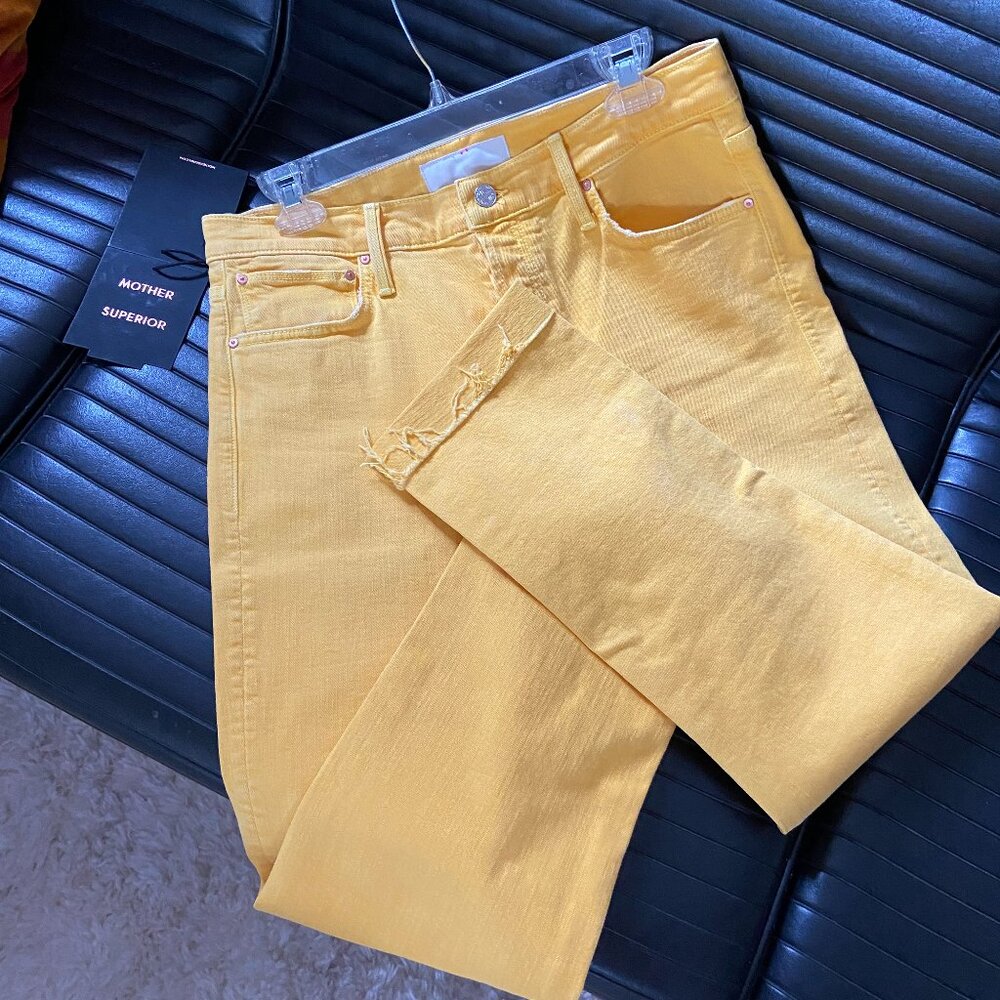 Mother The Scrapper Cuff Ankle Fray Old Gold 29